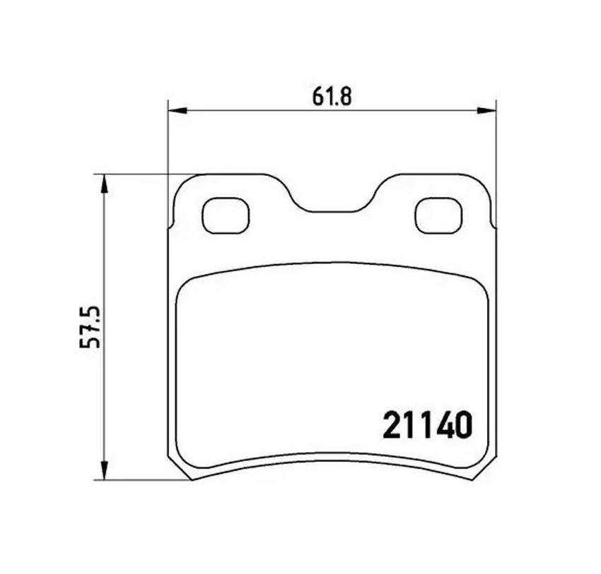 SAAB Disc Brake Pad Set - Rear (Ceramic) 32017603 - Brembo P59018N